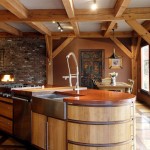 eclectic-kitchen-design-wooden-kitchen-island-modern-timber-framed-home